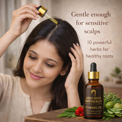 Herbal X10 Scalp Oil - made by pure cold pressed coconut, castor and olive oil