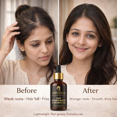 Grow & Glow Hair Oil - made by pure cold pressed coconut, castor and olive oil