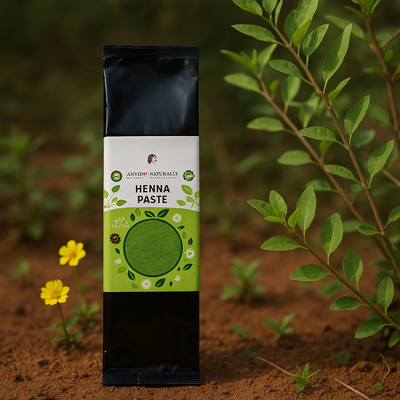 Henna Paste made with Coffee Water - Ready to Use - 100% Natural Henna Paste - Natural Brown Color