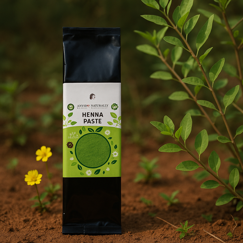 Henna Paste made with Coffee Water - Ready to Use - 100% Natural Henna Paste - Natural Brown Color