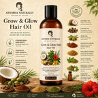 Grow & Glow Hair Oil – Cold Pressed Coconut, Castor & Olive Oil Blend