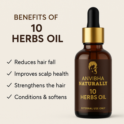 Herbal X10 Scalp Oil - made by pure cold pressed coconut, castor and olive oil