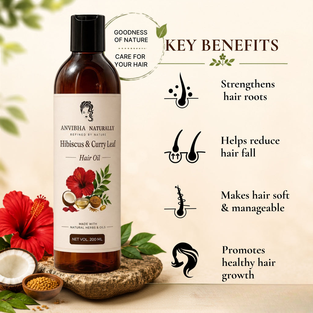 Anvibha Naturally Hibiscus & Curry Leaf Hair Oil