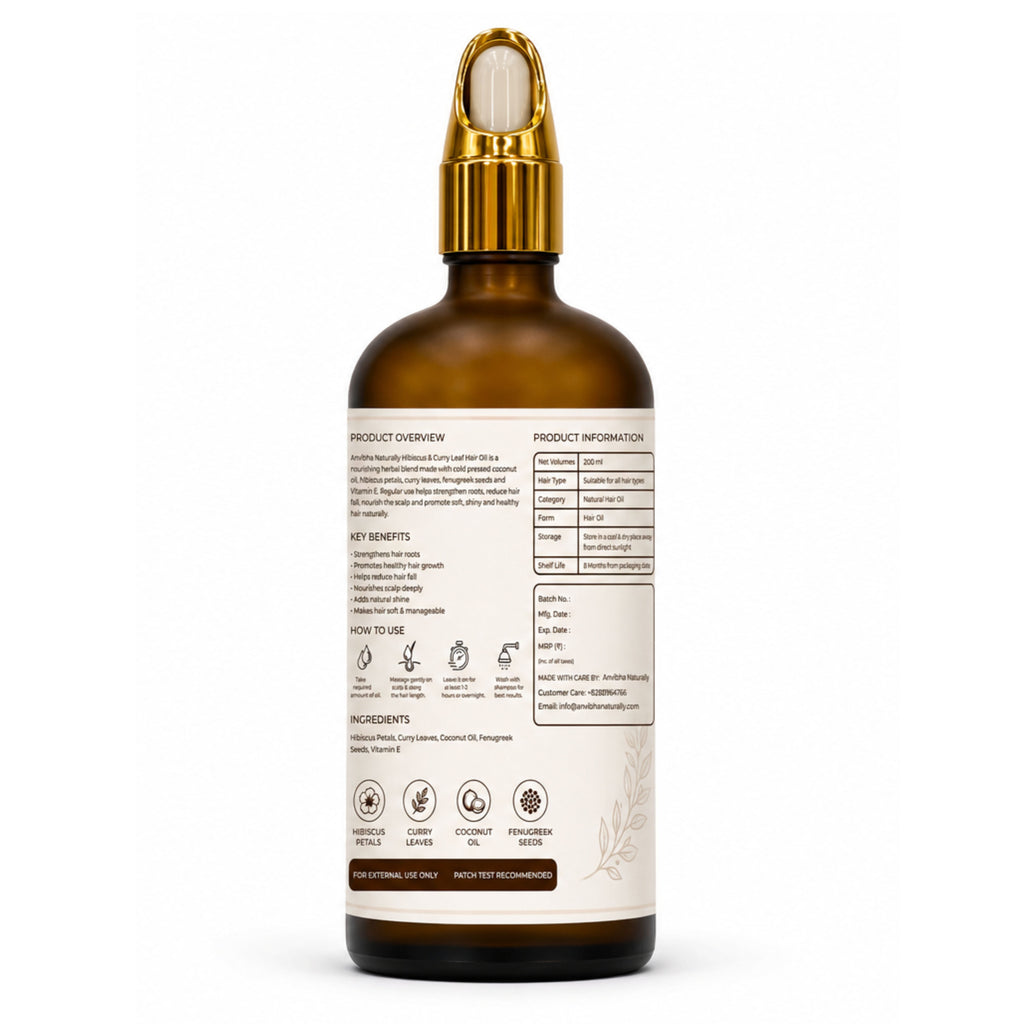 Anvibha Naturally Hibiscus & Curry Leaf Hair Oil