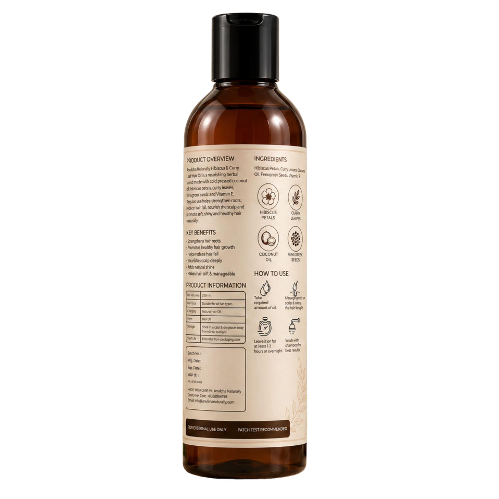 Hibiscus & Curry Leaf Hair Oil