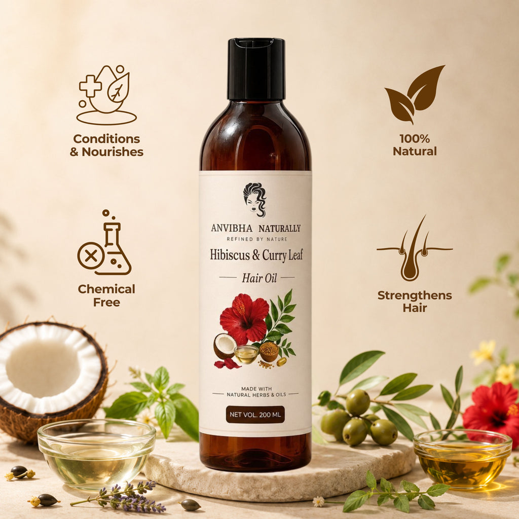 Anvibha Naturally Hibiscus & Curry Leaf Hair Oil