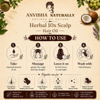 Herbal 10X Scalp Hair Oil – 10 Herb + 6 Oil Blend | Anti Hair Fall & Scalp Nourishing Ayurvedic Hair Oil