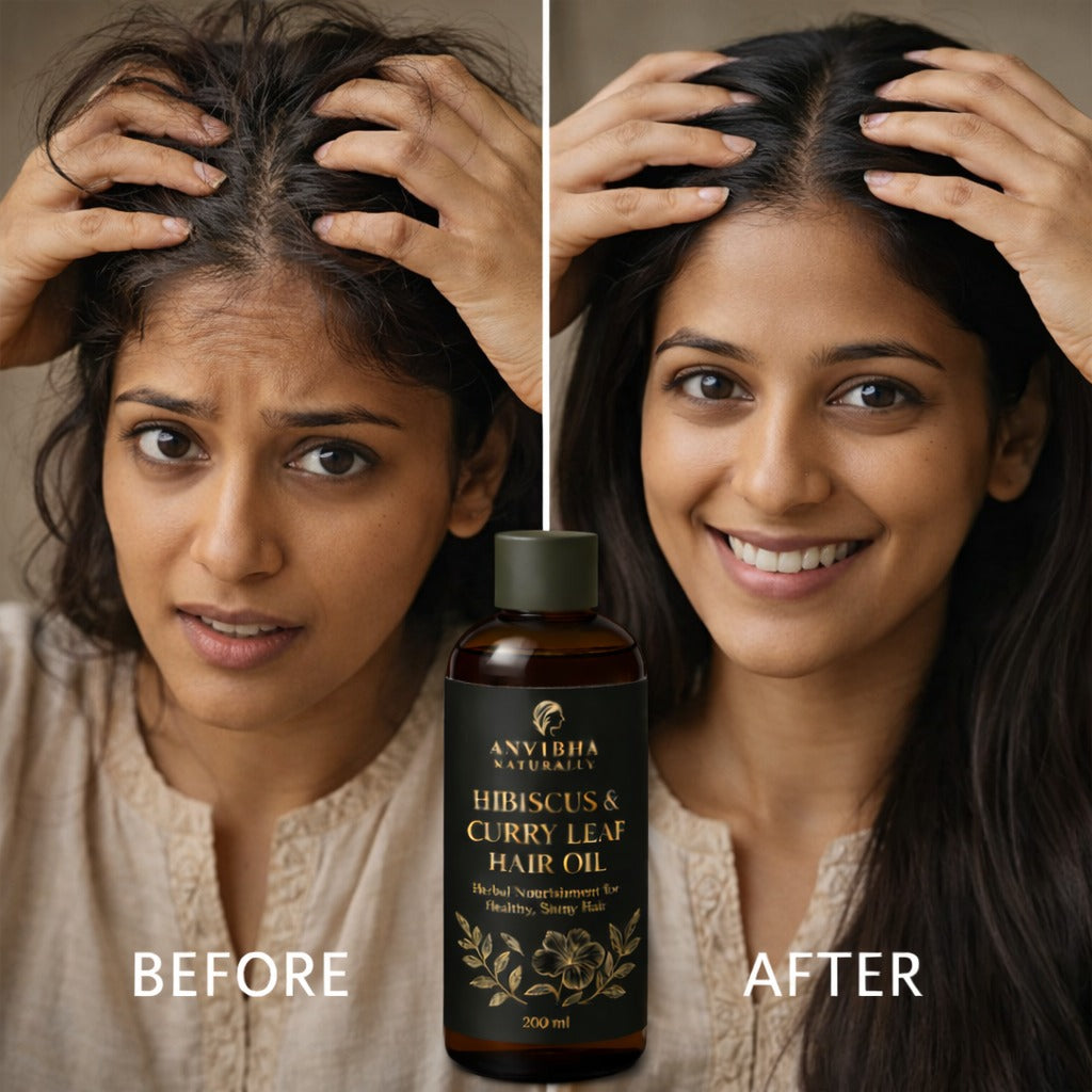 Hibiscus & Curry Leaf Hair Oil