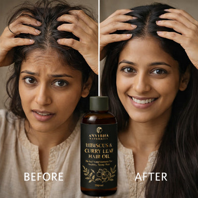Hibiscus & Curry Leaf Hair Oil 🌿 | Reduces Hair Fall & Boosts Growth