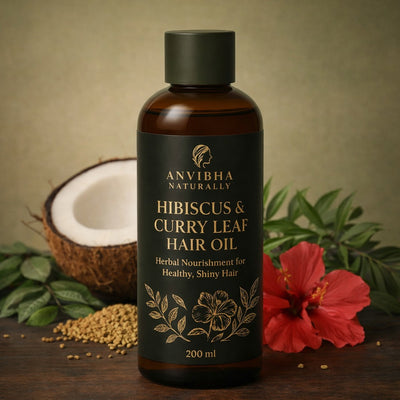 Hibiscus & Curry Leaf Hair Oil 🌿 | Reduces Hair Fall & Boosts Growth