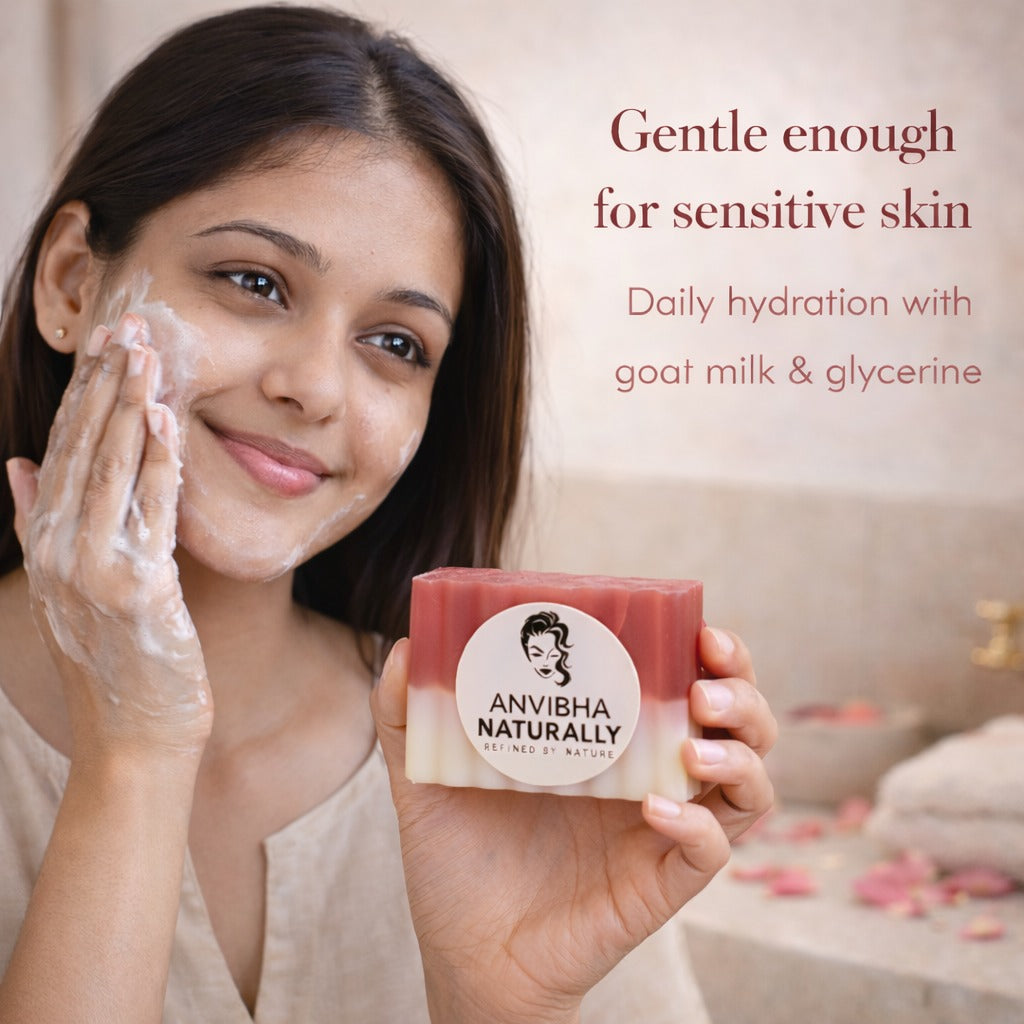 Rose Glow Goat Milk & Glycerine Soap – Soft, Glowing Skin