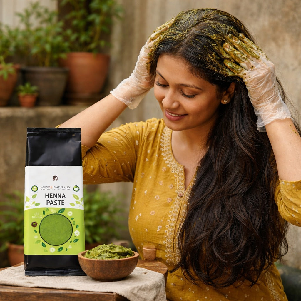 Ready to Apply Henna Paste – Coffee Water Infused Natural Brown Hair Color