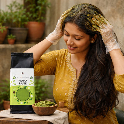 Henna Paste made with Coffee Water - Ready to Use - 100% Natural Henna Paste - Natural Brown Color