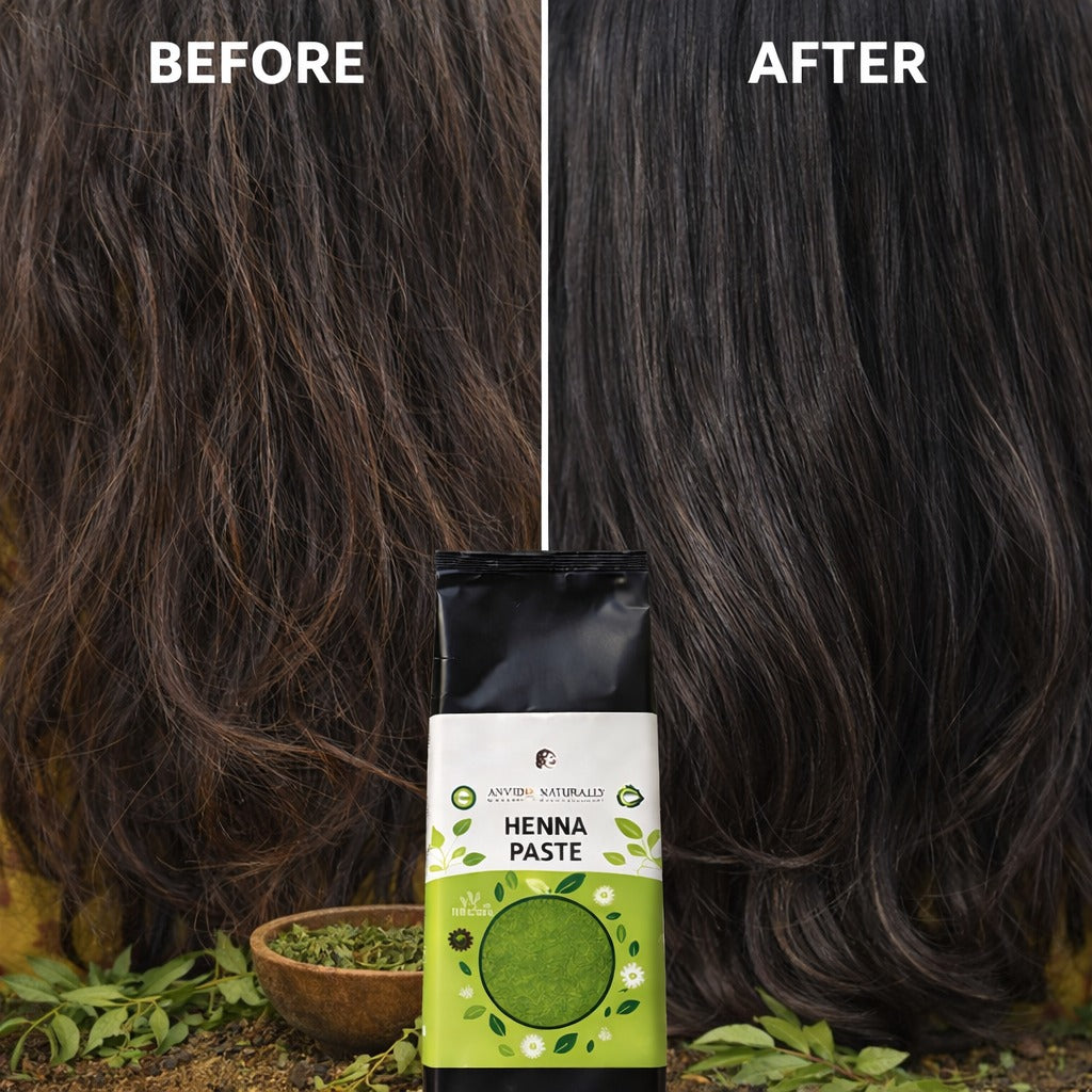 Ready to Apply Henna Paste – Coffee Water Infused Natural Brown Hair Color