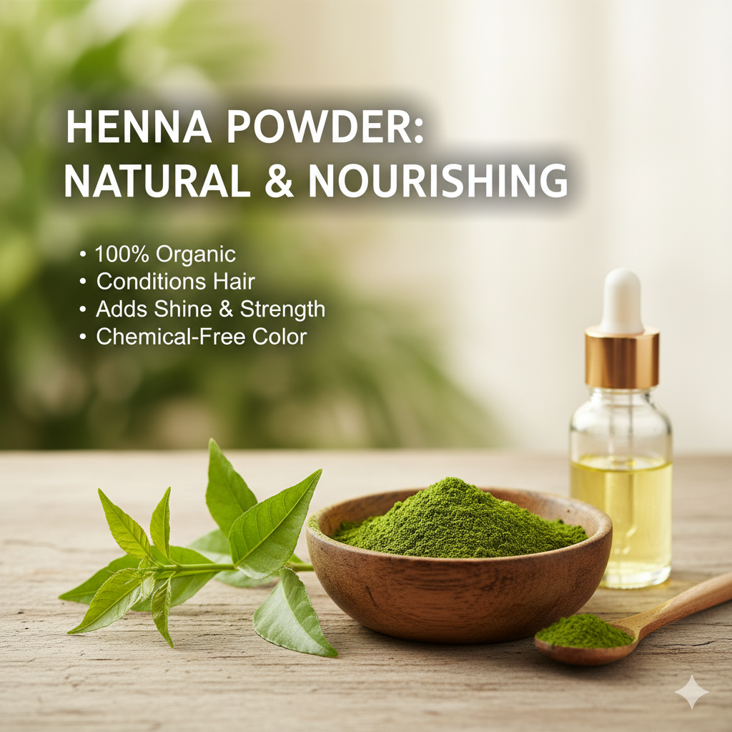 Henna Powder 100% Natural Mehendi for Hair Natural Brown Color