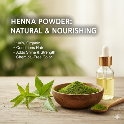 Henna Powder 100% Natural Mehendi for Hair Natural Brown Color